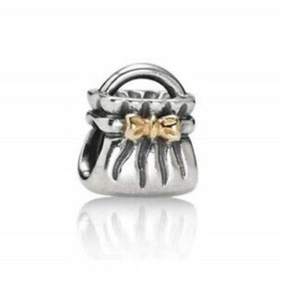 Pandora Jewelry - Pandora Bow Purse Bead Charm - Silver w. Gold